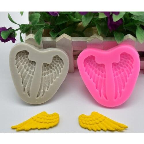 Silicone Cake Mold Chocolate Mold Wings Angel Wreath Molding Baking DIY silicone molds fondant mold