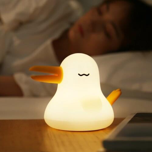 LED Night Lights USB Rechargeable Lamp Bird Creative Gift Eye Protection Bedroom Beside Table Lamp Room Decoration Lights