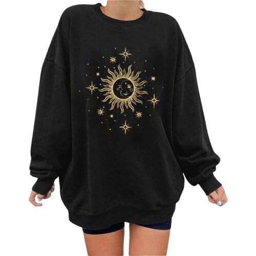 New Autumn Winter Women Printed Sweatshirt Warm Long Sleeve Casual Pullover Tee Shirt Blouse Harajuku Streetwear Polerones Mujer