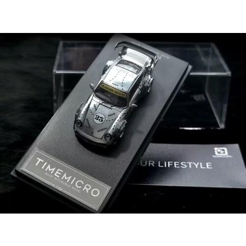 Time Micro x SO1:64 RWB 964 Silver Pig #23 Diecast Model Car