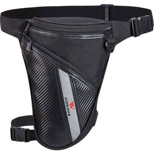 Wosawe Motorcycle Racing Leg Bag Waist Bag Side Bag Adjustment Oxford Cloth Riding Travel Large Capacity Wear-Resistant Bags