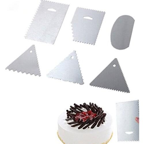 1PC Cake Scraper Stainless Steel Cake Cream Scraper Baking Pastry Spatulas Butter Dough Cutter Decorating Tool Bakeware