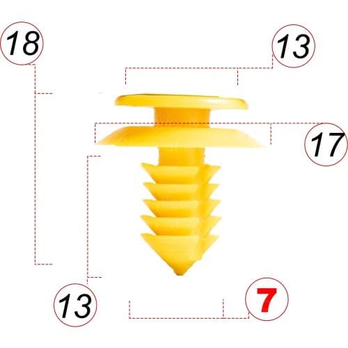 20pcs 7mm ATV Motorcycle Accessories Nylon Fairing Trim Panel Fasteners Clip Rivets For Honda Yamaha Suzuki Kawasaki