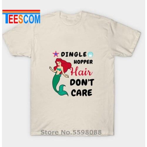 2019 Dinglehopper Hair Don't Care Shirt Little Mermaid Ariel T-shirt Men Women Shirts With Sayings Funny Quote Tee shirt