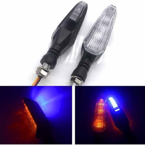 2x 10mm Motorcycle LED Turn Signal Lights Direction Indicator Light For Honda CBR600 F2/F3/F4/F4I CBR600RR CBR1000RR Yellow Blue