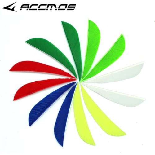 50pcs 5.5cm Archery Turkey Feather Real Feather For Wooden Carbon Arrow DIY Arrow Accessory