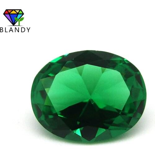 Free Shipping 2x3~8x10mm Oval Cut Nano Green Stone 5A Wax Setting Green Nano Synthetic Gems For Jewelry