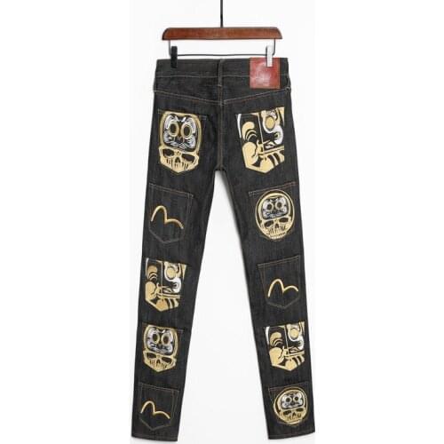 Waist Quality Fashion Trend Mid Breathable Leisure Mens Trousers Pants Authentic Men Straight Jeans Top Multi-pocket Quality Tr