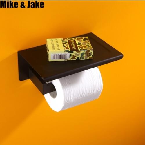 Black paper holder with cover bathroom black stainless steel 304 black paper holder shelf wall paper holder tissue paper box