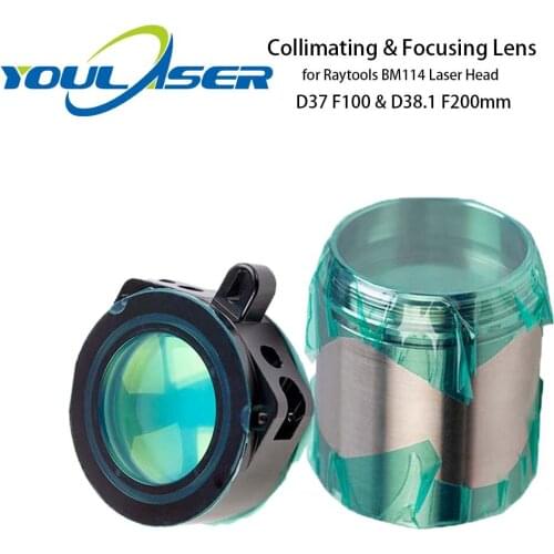 BM114 Collimating & Focusing Lens D37 F100 & D38.1 F200mm with Lens Holder for Raytools Laser Cutting Head BM114
