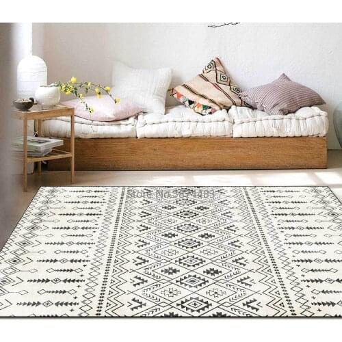 Geometric Lines Bohemian Ethnic Style Homestay Living Room Bedroom Bedside Carpet Floor Mats