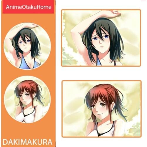 HOT Anime Attack on Titan Shingeki no Kyojin Sasha Braus Pillowcases Dakimakura Hugging Body Cushion Pillow Case Cover Bedding