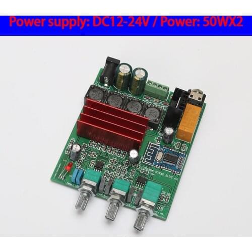 KYYSLB DC12-24V 50W*2 TPA3116D2 2.0 Digital Power Amplifier Board Bluetooth 4.2 Amplifier Board