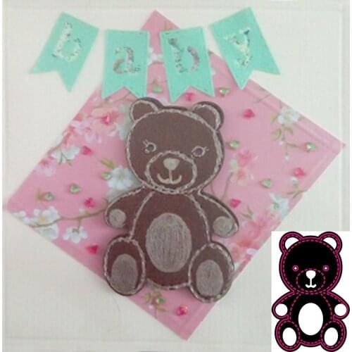 New Little Bear decorative processing metal cutting die lace background frame paper-cut paper cutter die blade stamping die