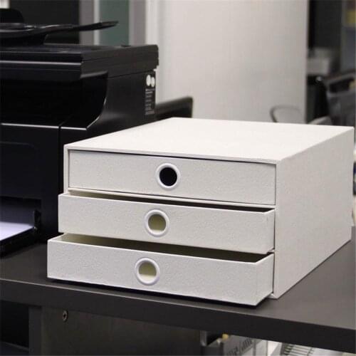 Office Desk Storage Box A4 File Arrangement Environmentally Friendly Hard Paper Material Document Paper Organizer Desktop Shelf