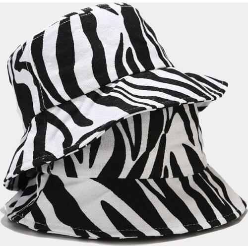 New Retro Striped Print Fisherman Hat Womens Outdoor Hiking Hat Leisure Bucket Hat Joker Sun Protection Hat Unisex Panama Cap