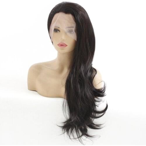 Lace Front Wig Synthetic Hair Wigs for Black Outdoor Womens 26inch Natural Body Wave Hair Synthetic High Density Heat Resistant