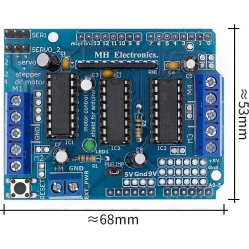 Motor-driven expansion board L293D motor control shield Duemilanove, Mega 2560 and UNO