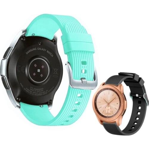 Silicone Watch Band Strap For Samsung galaxy watch active 42mm Sport Replacement Bracelet Belt Band 20mm For Gear S2 Classic