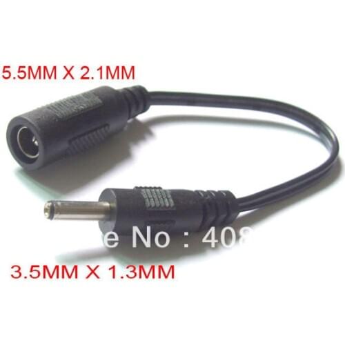 5.5 X 2.1MM DC female socket TO 3.5 X 1.3MM male DC plug for Power charger
