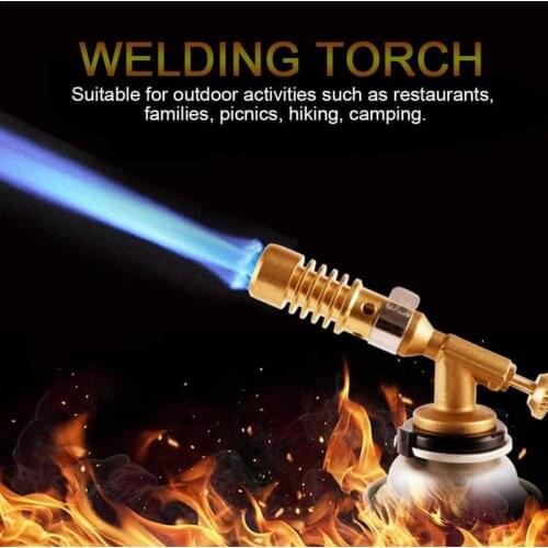 Welding Torch Portable Gas Torch Flame Gun High Temperature Brass Mapp Gas Turbo Torch Brazing Solder Propane Welding Plumbing