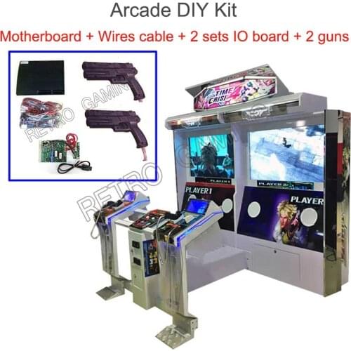 Time crisis 4 LCD monitor Shooting Game Kit Motherboard + IO board + 2 guns for DIY Arcade Simulator Machine/amusement machine