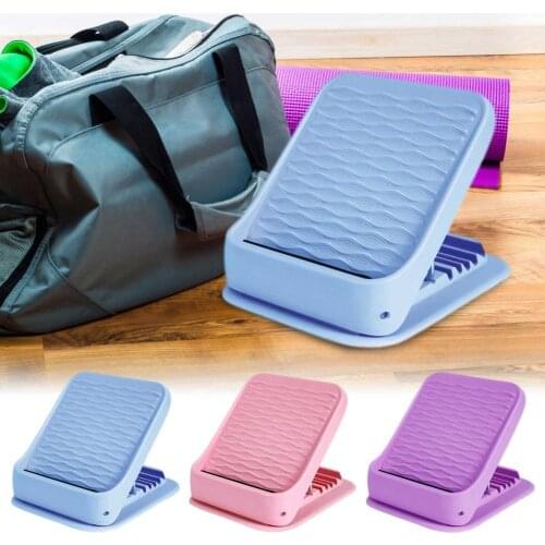 Anti-Slip Adjustable Foot Calf Stretcher Incline Board Stretch Board Foldable Oblique Pedal Exerciser For Fitness Yoga Massage