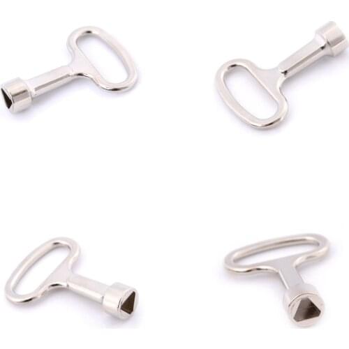 1pc Triangular Socket Spanner Key Cupboard Train Metal Triangle Socket Spanner Key For 8Mm Triangular Panel Lock