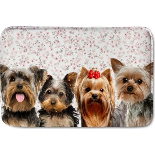 Upetstory 40x59cm Lovely Dog Design Floor Mat Entrance Doormat Floor Rug Anti-slip Door Mat Bathroom Kitchen Mat Kitchen Carpet