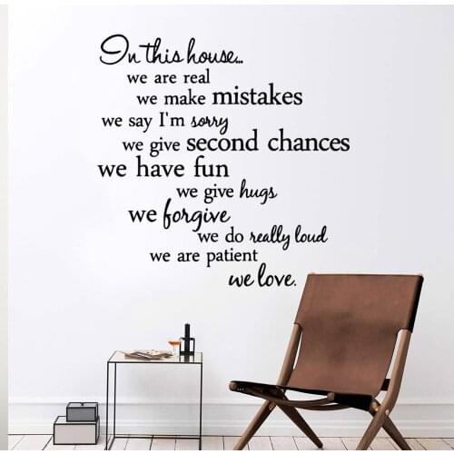 Fun this house Text Wall Stickers Animal Lover Home Decoration Accessories For Kids Rooms Decoration Mural Custom