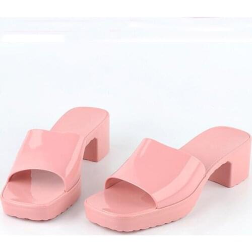 Shoes for Women 2021 New Slippers Fashion Jelly Shoes high-heels Beach sandals Women Candy Heeled Sandals sandalias mujer 2021