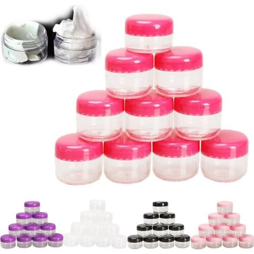 10Pcs/50Pcs Mini Cosmetic Jar Pot Eyeshadow Compact Makeup Face Cream Container WH998