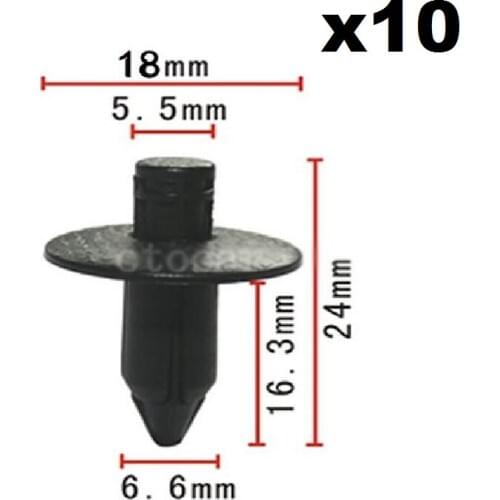 10pcs OEM Fastener Rivet Push-Type Retainer Clip For Toyota For Nissan 80999-05N07 Direct push expansion buckle