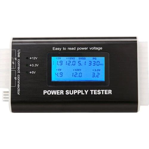 100pcs Digital LCD Display PC Computer 20/24 Pin Power Supply Tester Checker Power Measuring Diagnostic Tester Tools LED Tester