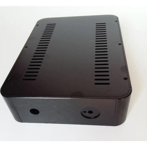 2107 black rounded aluminum tube DAC amplifier chassis / AMP shell / case DIY box (320 * 76 * 250mm)