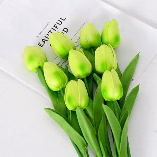 3PC 34cm Real Touch PU Tulips Artificial Flowers for Home Garden Bedroom Decoration flores artificiales para decoracion hogar