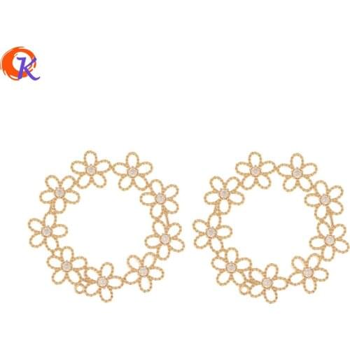 Cordial Design 40Pcs 39*39MM Jewelry Accessories/Hand Made/CZ Charms/Loop Shape/Pendant For Necklace/DIY Making/Earring Findings