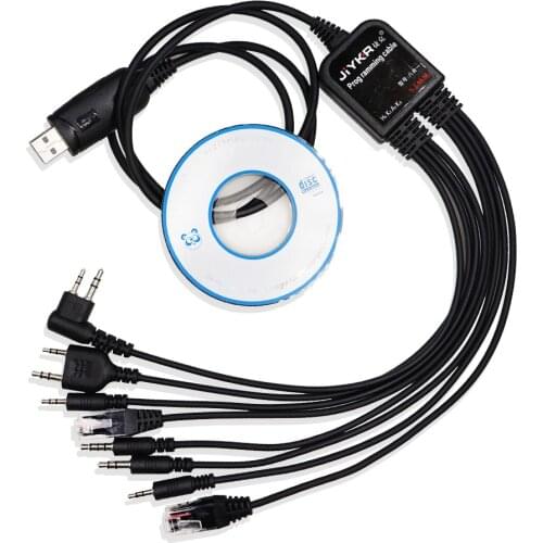 8 in 1 Multi-functions USB Programming Cable with CD Baofeng Walkie Talkie UV5R UV82 for Motorola TYT Kenwood Yaesu HYT Radio