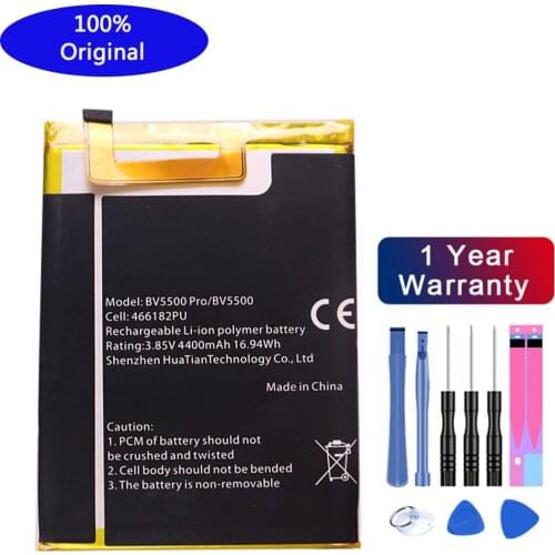 100% Original Blackview BV5500 Battery 4400mAh For Blackview BV5500 BV 5500 Pro Phone Batteries High Quality and free tool