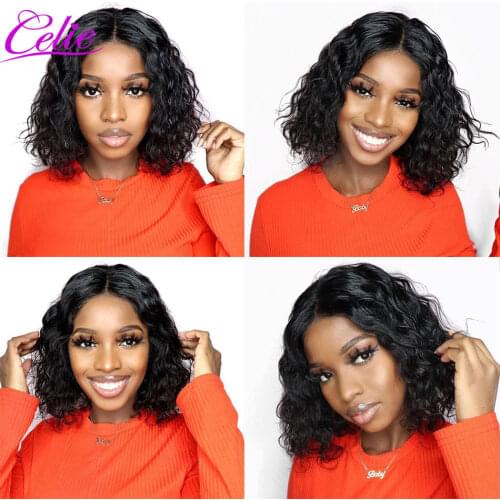 Celie Hair Water Wave Wig For Black Women 28 30 Inch Wet And Wavy Lace Front Wig Bob 4x4 Closure Wig Water Wave Lace Front Wig