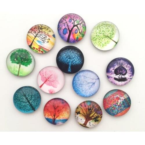 Free shipping (12pcs/lot)Colorful Tree Glass Fridge Magnet Life Tree Message Stickers Refrigerator Magnet Kitchen/Home Decor