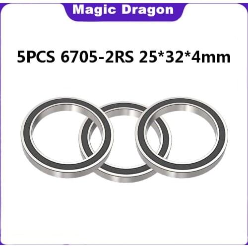 Free Shipping 5PCS ABEC-5 6705-2RS High Quality 6705RS 6705 2RS RS 25x32x4 mm Ultra-Thin Rubber Seal Deep Groove Ball Bearing