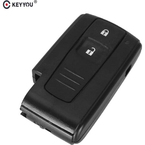 KEYYOU 2 Buttons Smart Remote Key Shell Case For Toyota Prius Fob Auto Car Key Shell Keyless Entry Case Without Key Blade