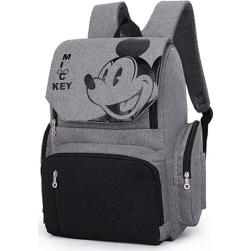 Disney Cartoon Backpack Baby Diaper Bag Waterproof Baby Bag Organizer Nappy Maternity Bag for Stroller Mom Travel Free Hooks