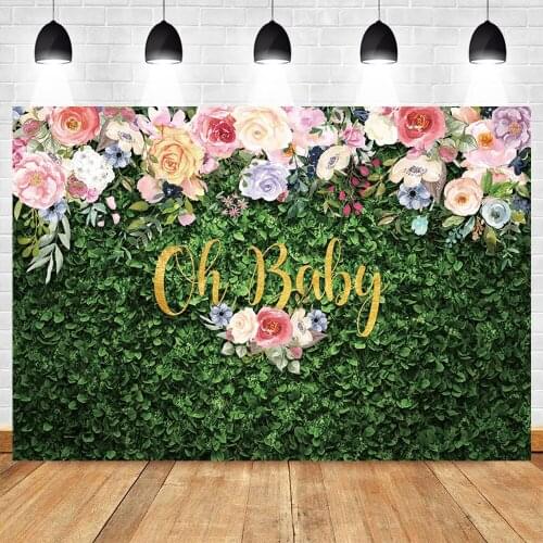 Baby Birthday Backdrop Wedding Photocall Pink Flower Floral Photographic Photography Background For Photo Studio Photophone Prop