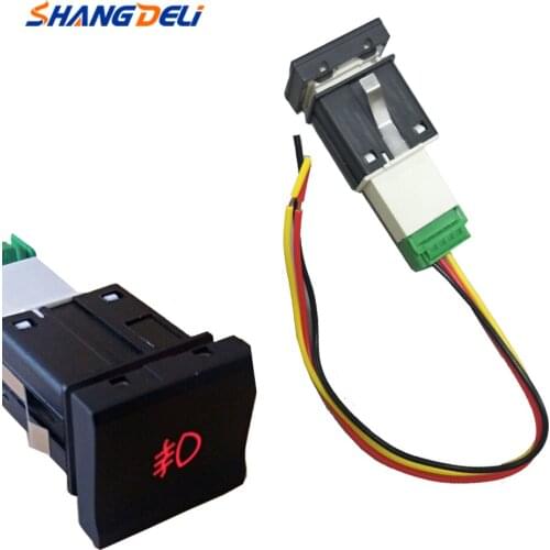 Fog Lights Switch with cable red Led light for VW Polo 6C 2014 2015 2016 2017 2018