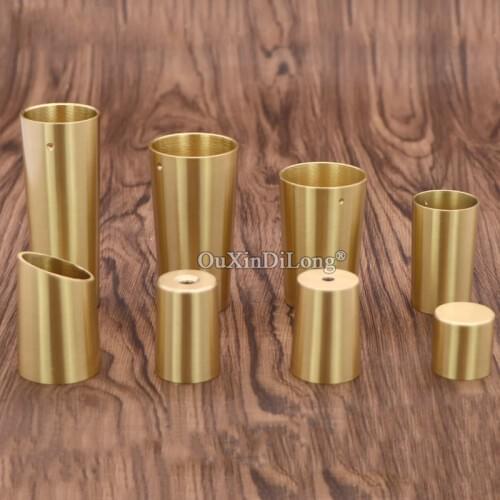 4PCS Brass Cover Cabinet Leg Chair Feet Protector Sofa Leg Tube Metal Cup Furniture Leg Ferrules GF326