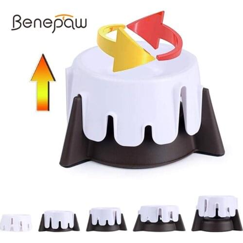 Benepaw Adjustable Height Slow Feeder Dog Bowl Nonslip 2 In 1 Pet Drinking Food Bowl Feeding For Small Medium Dogs Easy To Clean