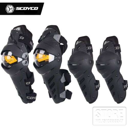 SCOYCO Motorcycle CE knee pads Elbow pads Racing Motocross knee protector motorbike gear pads Sports Scooter Protective Kneepads