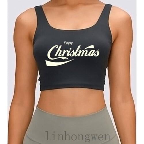 Enjoy Christmas Parody Logo Women Tank Top Pattern Cute Casual Letter Spring S-XL PrinTank Top
